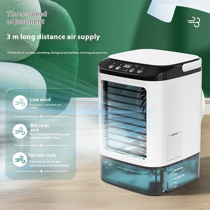 Ventilador Enfriador de Aire Portátil USB con Doble Pulverización